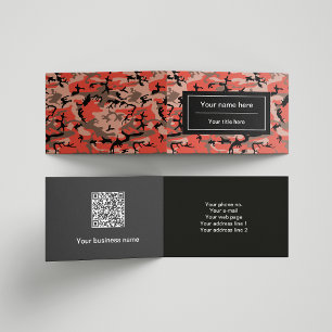 Tarjeta De Visita Camuflaje Rojo y Marrón, Camuflaje, Militar, Ejérc
