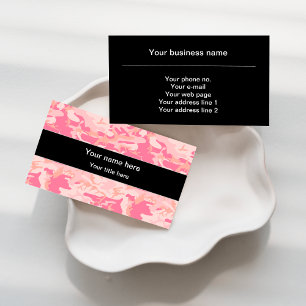 Tarjeta De Visita Camuflaje Rosa, Camuflaje, Militar, Ejército