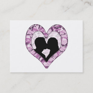 Tarjeta De Visita Camuflaje rosa/morado de Woodland - Pareja de beso