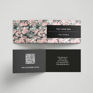 Tarjeta De Visita Camuflaje rosa y gris, Camuflaje, Militar, Ejércit