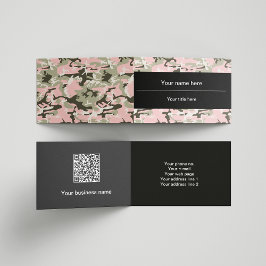 Tarjeta De Visita Camuflaje rosa y verde, militar, militar