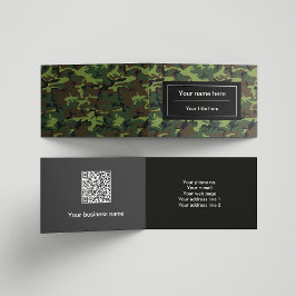 Tarjeta De Visita Camuflaje verde, ejército, ejército