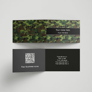 Tarjeta De Visita Camuflaje verde, ejército, ejército