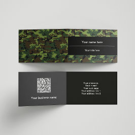 Tarjeta De Visita Camuflaje verde, ejército, ejército