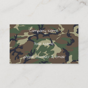 Tarjeta De Visita Camuflaje verde marrón