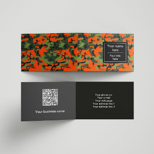 Tarjeta De Visita Camuflaje verde y naranja, Camuflaje, Militar, Ejé
