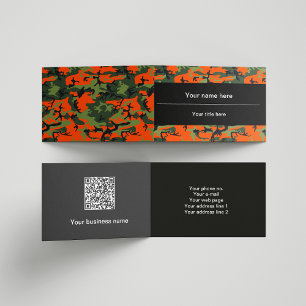 Tarjeta De Visita Camuflaje verde y naranja, Camuflaje, Militar, Ejé