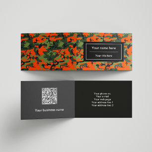Tarjeta De Visita Camuflaje verde y naranja, Camuflaje, Militar, Ejé