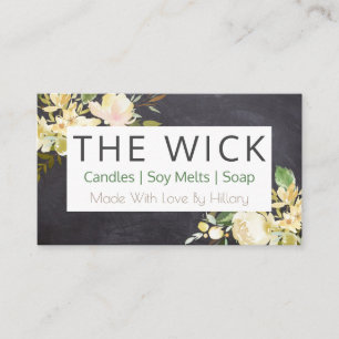 Tarjeta De Visita Caña De Velas De La Sola De Caldera Melada Y Arte