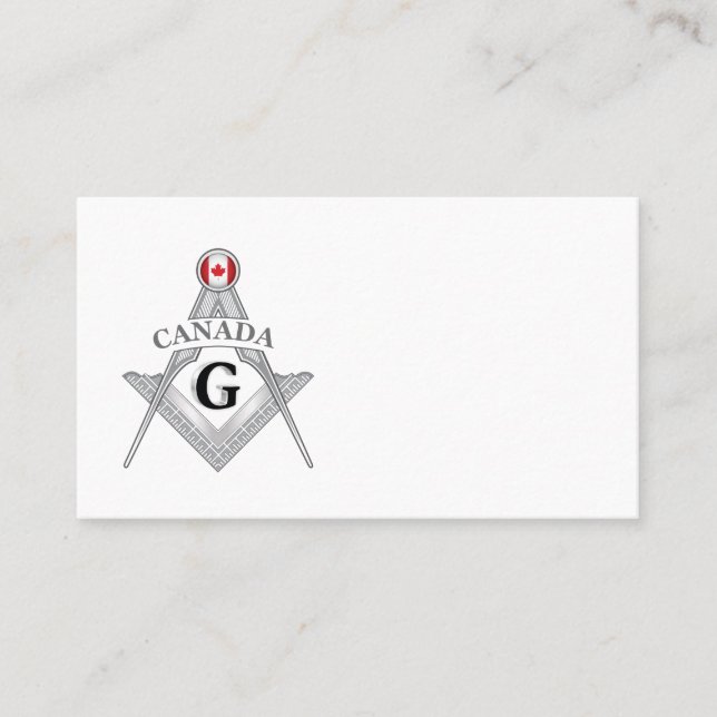 Tarjeta De Visita Canada freemasonry sign (Anverso)