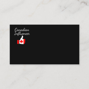 Tarjeta De Visita Canadiense Influencer thumbs up Lighthouse route
