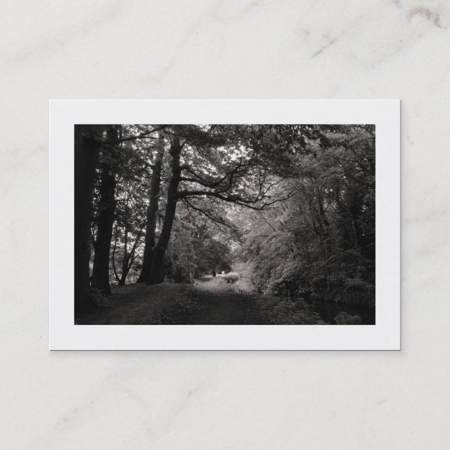 Tarjeta De Visita Canal. Bute Park, Cardiff (Bordeado) (Anverso)