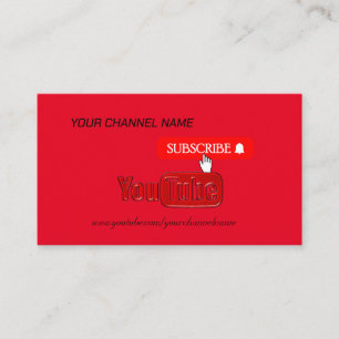 Tarjeta De Visita Canal Youtube , Youtuber