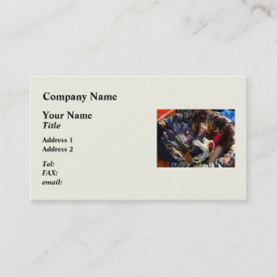 Tarjeta De Visita Canasta de crocheting y hilo