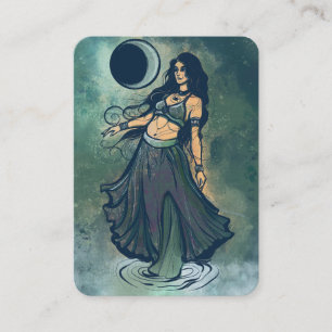 Tarjeta De Visita Cáncer Belly Zodiac MoonChild Goddess