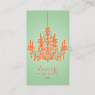 Tarjeta De Visita Candelabro de naranja de coral PixDezines/color DI