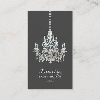 Tarjeta De Visita Candelabro de Relieve metalizado de plata de PixDe