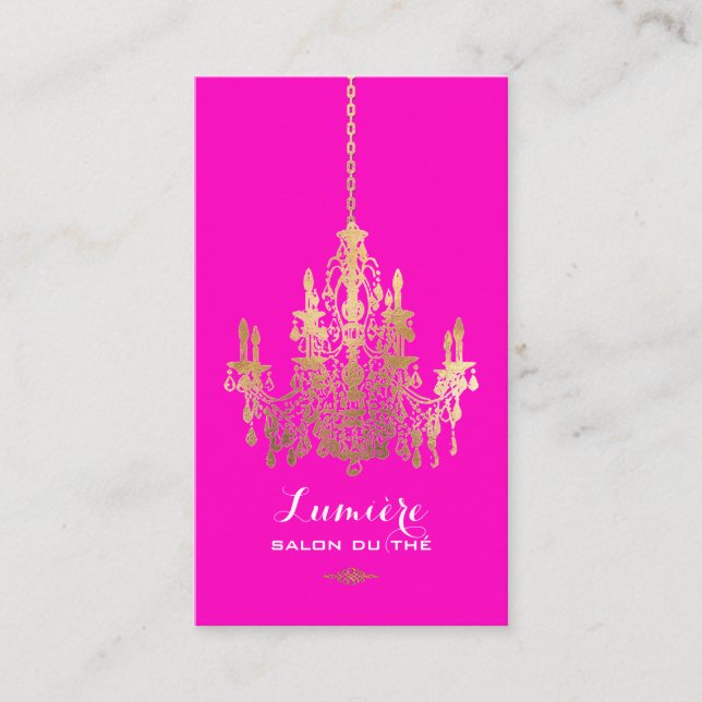 Tarjeta De Visita Candelabro de Relieve metalizado dorado PixDezines (Anverso)