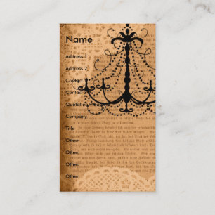 Tarjeta De Visita Candelabro de Sepia en medios mixtos