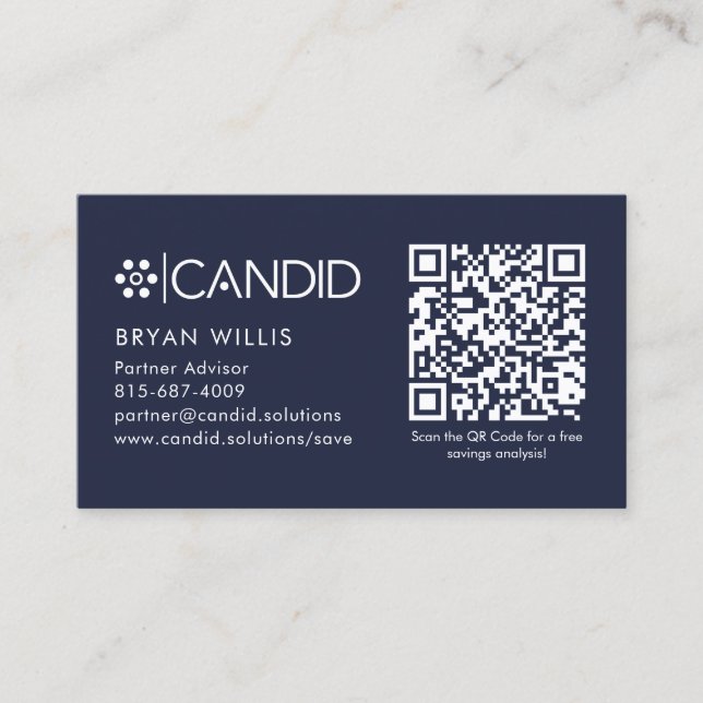 Tarjeta De Visita Candid Business Card (Anverso)