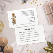 Candle Care Gold Gliter Script de Moda Gracias Tar