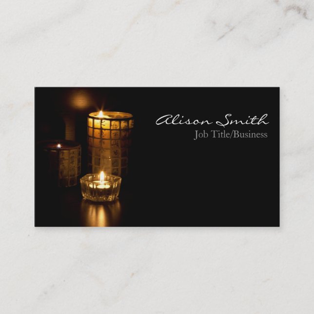 Tarjeta De Visita Candles/lights business cars (Anverso)