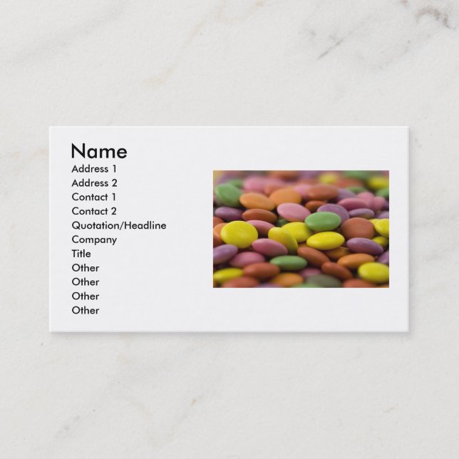 Tarjeta De Visita Candy Business Card (Anverso)