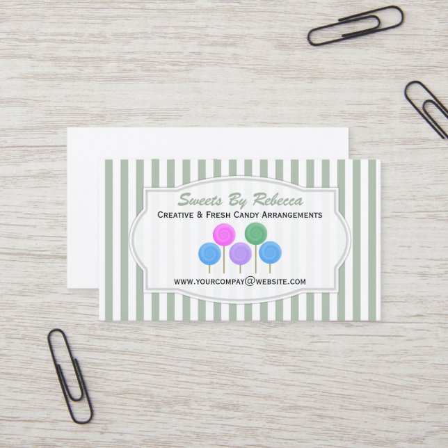 Tarjeta De Visita Candy Business Card (Anverso/Reverso In Situ)