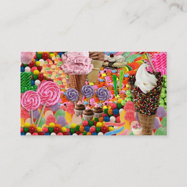Tarjeta De Visita Candy Business Card Pink (Anverso)