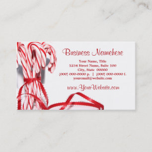 Tarjeta De Visita Candy Canes Business Cards