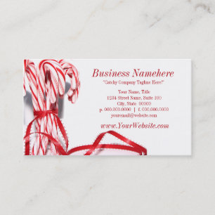 Tarjeta De Visita Candy Canes Business Cards