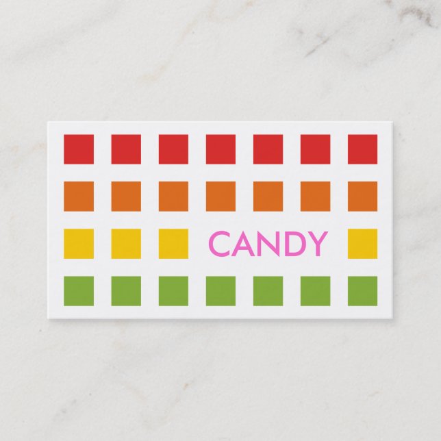 Tarjeta De Visita CANDY (cuadrados mod) (Anverso)