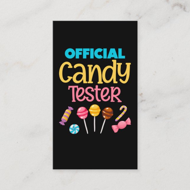 Tarjeta De Visita Candy Lover, Chicas de chicos divertidos (Anverso)