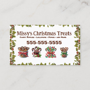 Tarjeta de visita Candy para navidades