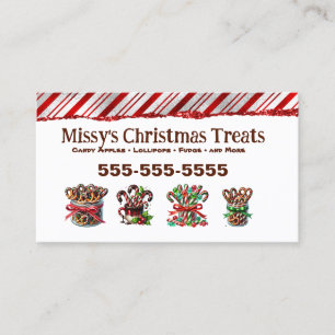 Tarjeta de visita Candy para navidades