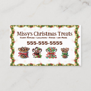 Tarjeta de visita Candy para navidades
