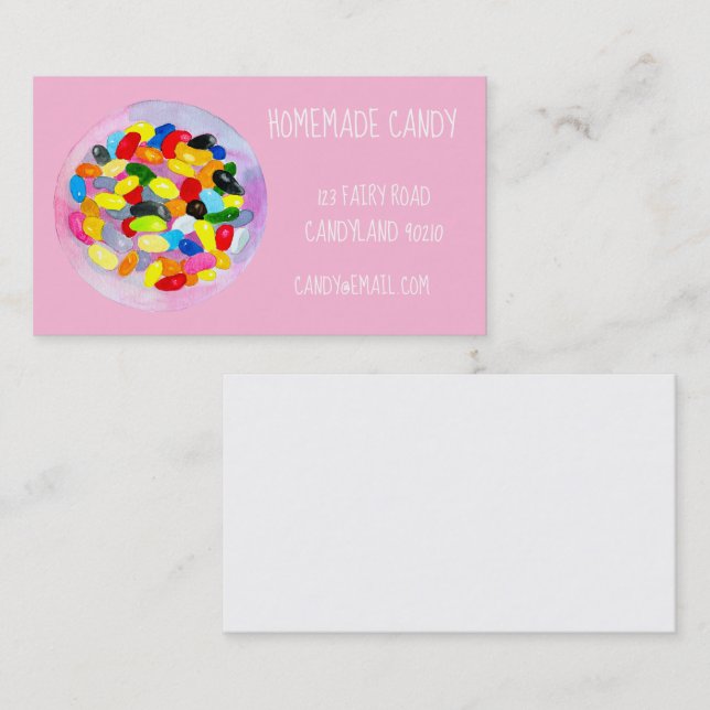 Tarjeta De Visita Candyland Candy Store (Anverso / Reverso)