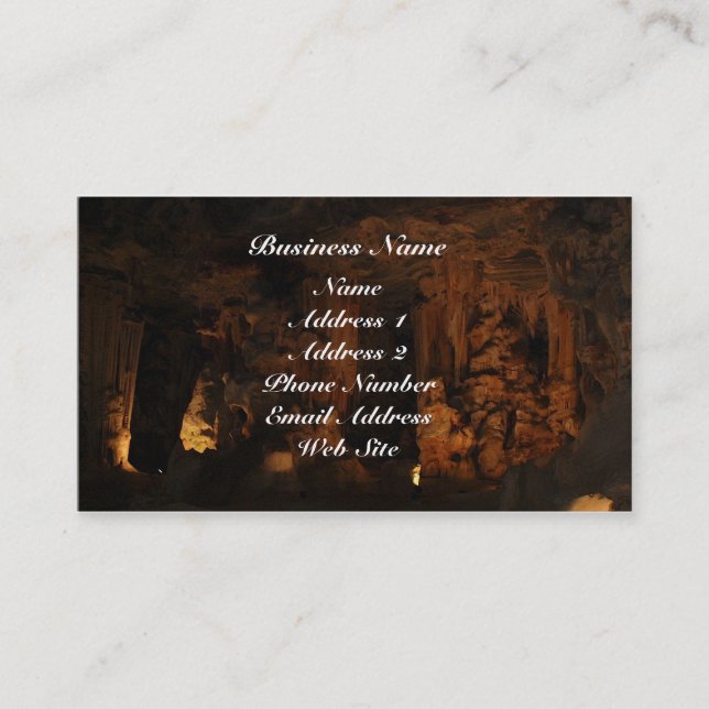 Tarjeta De Visita Cango Caves S. Africa Business Cards (Anverso)