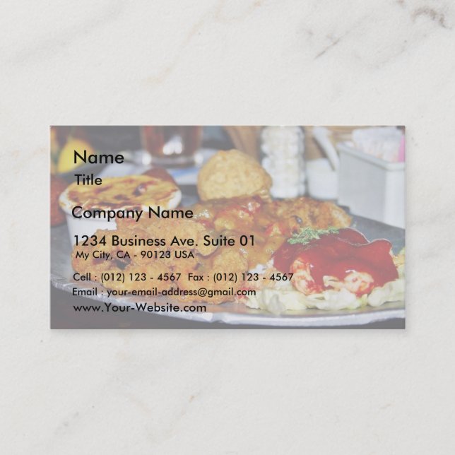 Tarjeta De Visita Cangrejos siete maneras (Anverso)