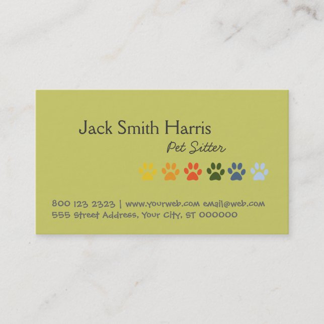 Tarjeta De Visita Canguro del mascota intrépido y elegante (Anverso)