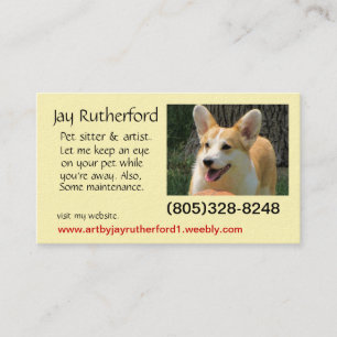 Tarjeta De Visita Canguro del mascota necesario