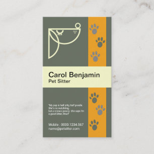 Tarjeta De Visita Canguro elegante del mascota del camino de las