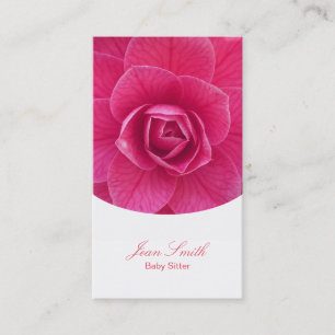 Tarjeta De Visita Canguro floral rosado con clase