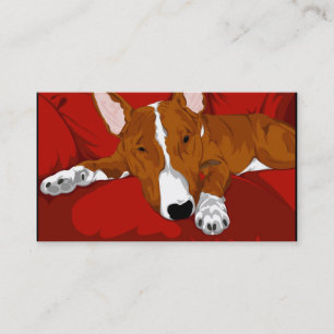 Tarjeta De Visita Canguro perezoso del mascota de bull terrier del