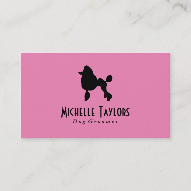 Tarjeta De Visita Caniche | Dog Groomer (Anverso)