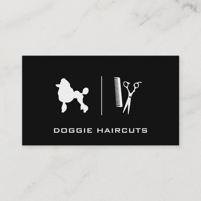 Tarjeta De Visita Caniche | Grooming (Anverso)