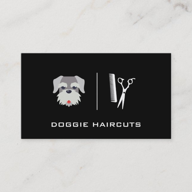 Tarjeta De Visita Caniche | Grooming (Anverso)