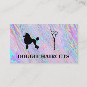 Tarjeta De Visita Caniche   Logo de tijera