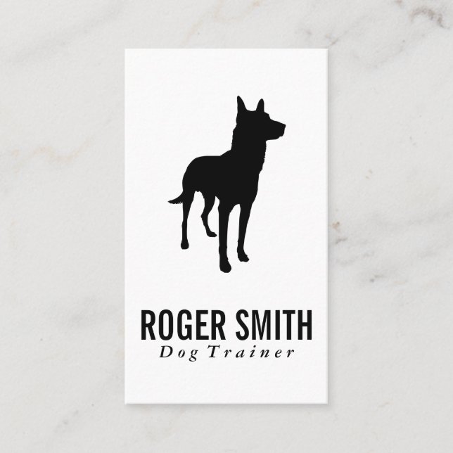 Tarjeta De Visita Canina | Formación de perros (élite) (Anverso)