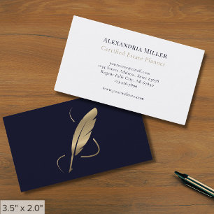 Tarjeta De Visita Cañón de oro simple y elegante